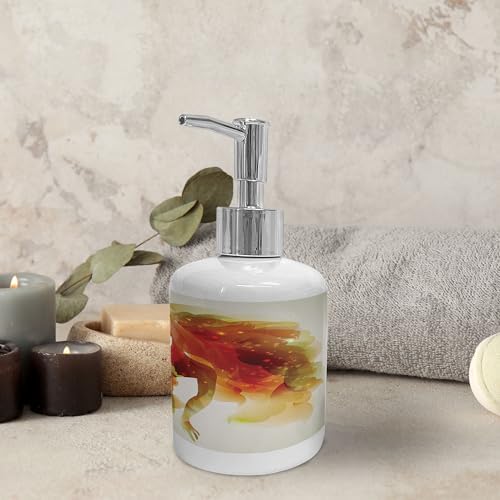 Charming Floral Dispenser Toothbrush Holder Set