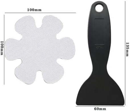 Anti-Slip Shower Stickers 20PCS Non-Slip Bathtub Treads with Premium Scraper