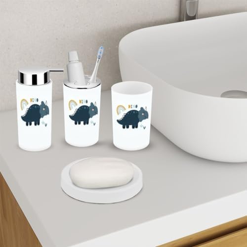Cute Dinosaur Bathroom Accessory Set of 6