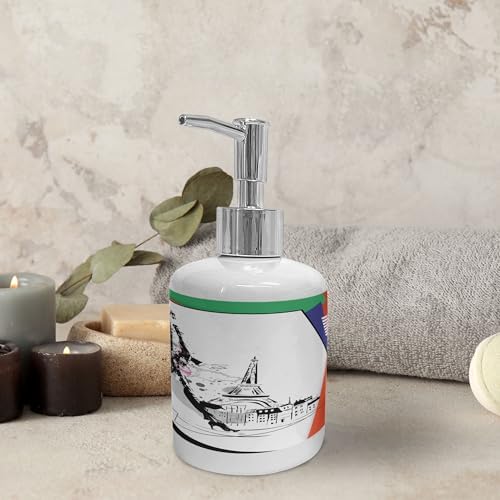 Eiffel Tower Toothbrush Soap Dispenser Set