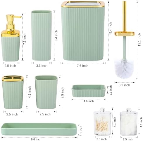 Luxury Green Bathroom Accessories Set