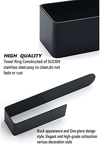 BOCbco Black Stainless Steel Wall-Mounted Towel Rail with Easy Installation
