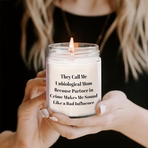 Warm Inviting and 100 Satisfying Unbiological Mom 9oz Vanilla Soy Candle