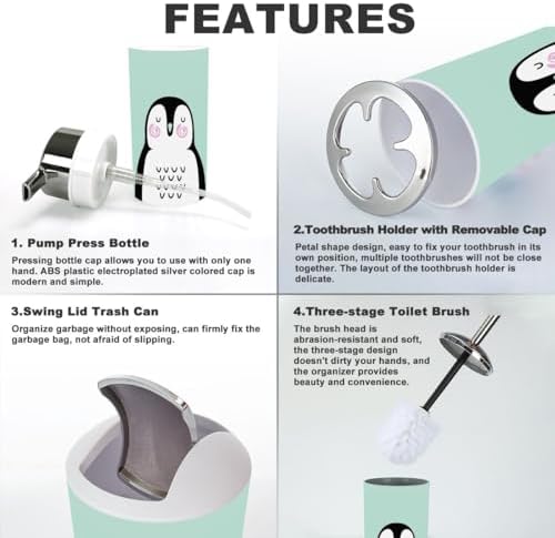 Stylish 6-Piece Bathroom Accessories Set