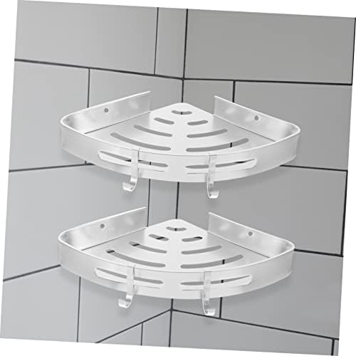 1Set Adhesive Shower Organizer Shelves for Shampoo and Conditioner