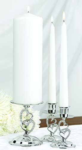 Sparkling Love Set Candle Stands 3 Count