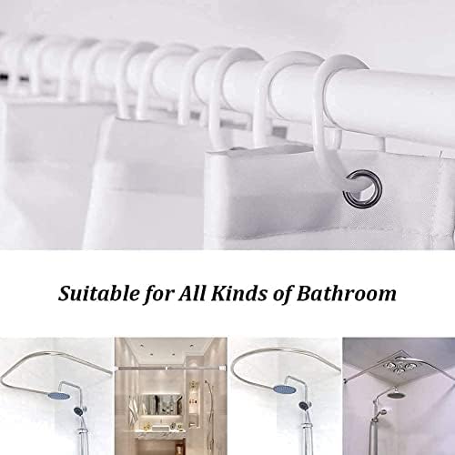 DDS-DUDES 4Pcs Christmas Shower Curtain Set for Kids Bathroom