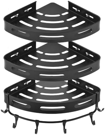 Flowhale Corner Shower Caddy 3-Tier Wall Mounted Organizer
