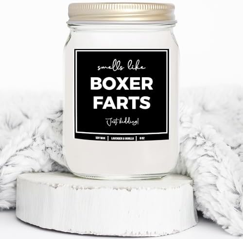 Boxer Dog Gift - 8oz Soy Candle Lavender Vanilla