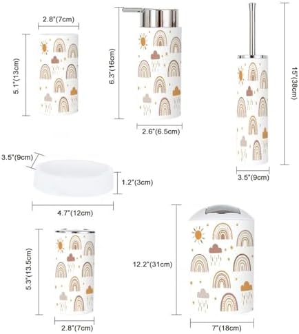 Bath Time Treat Hand-Drawn Nursery Bathroom Set 6 Piece
