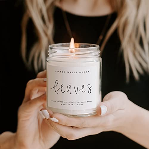Sweet Water Decor Leaves Candle 9oz Jar Fall Scented