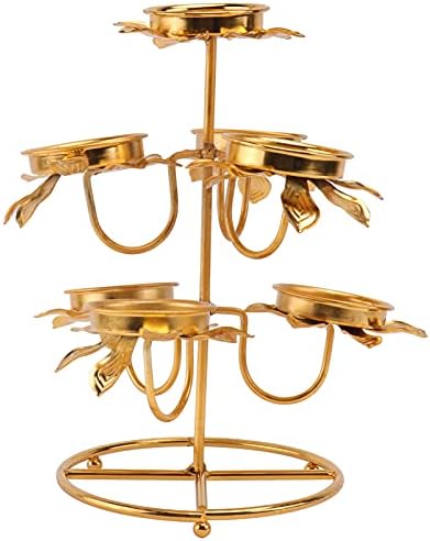 Garneck Seven Star Round Lotus Candlestick Holder
