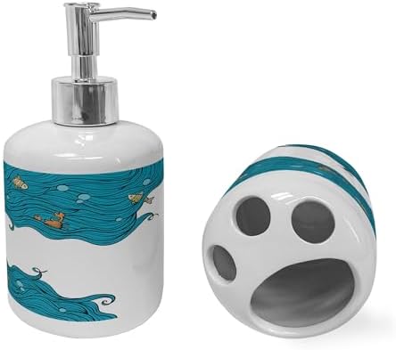 Ambesonne Underwater Toothbrush Soap Holder Set Bold Artwork in US