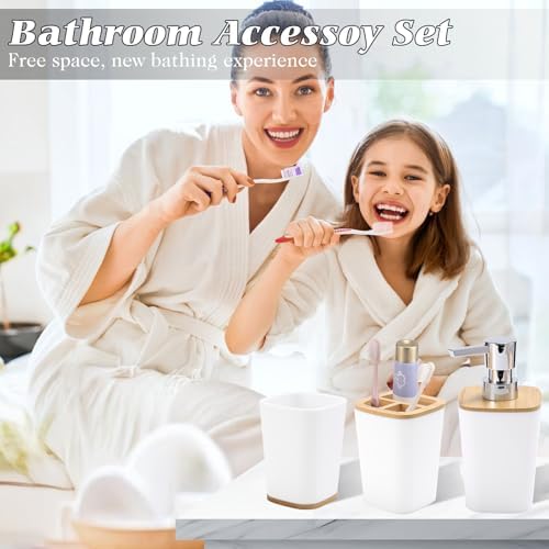 XLHOMO White Bathroom Accessory Set for Modern Home
