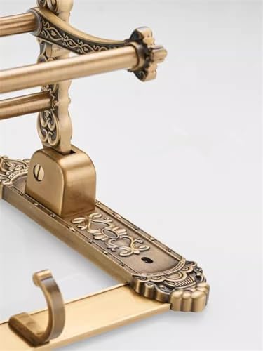 Antique Bronze Aluminum Bathroom Towel Rack with Modern Design