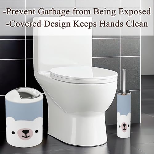 Cute Animal Wall Art and 6-Piece Bathroom Set for Kids