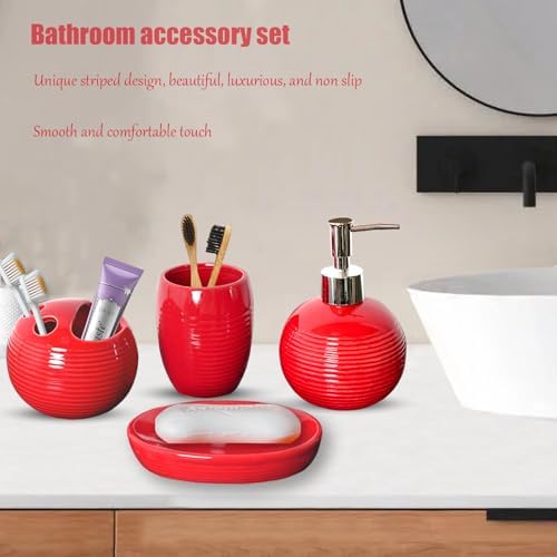 4-Piece Ceramic Bathroom Accessory Set