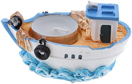 Nautical Tea Light Holder Boat Shape Brown 35x15x175 in