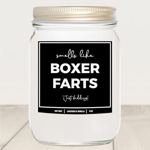 Boxer Dog Gift - 8oz Soy Candle Lavender Vanilla