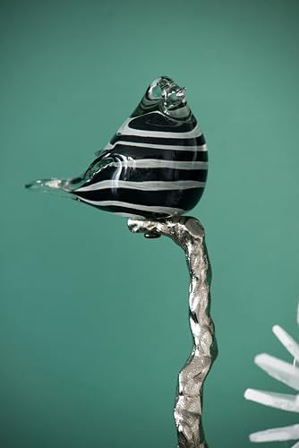 Aluminum Candle Holder with Marble Base Nature-Inspired Bird Figurine