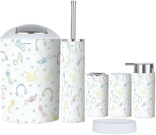 6-Piece Bathroom Accessories Set Durable Stylish