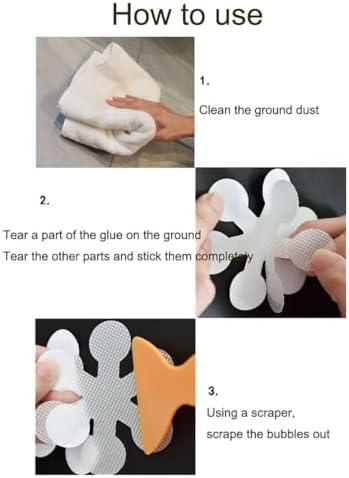Anti-Slip Shower Stickers 20PCS Non-Slip Bathtub Treads with Premium Scraper