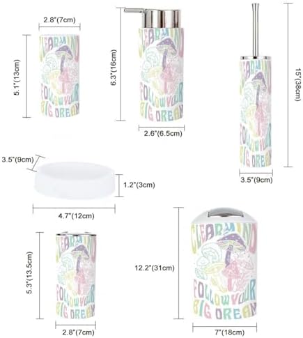 Stylish 6-Piece Bathroom Accessory Set for Home Kitchen