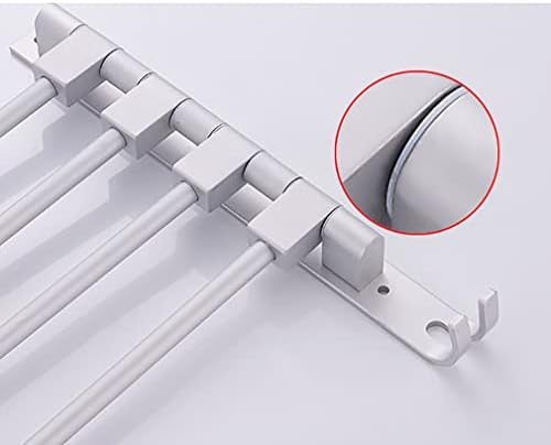 WAPKYRUST-RESISTANT STAINLESS STEEL TOWEL RACK WITH 4 ARMS FOR SPACE SAVING