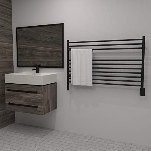 Amba Jeeves L-Straight 10-Bar Towel Warmer Matte Black
