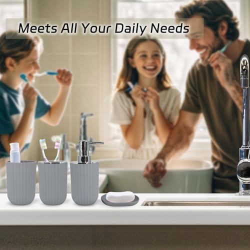 Grey Bathroom Accessories Set