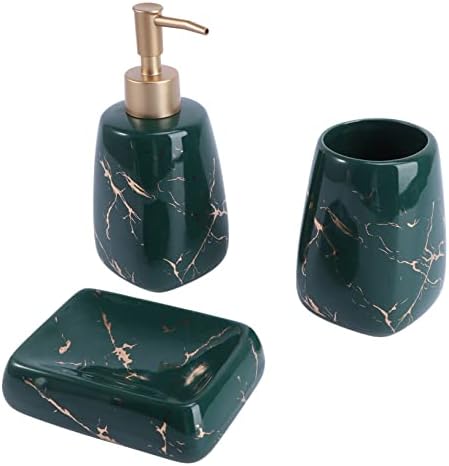 Complete Black Bathroom Set with 3 Essential Items for Organization Beauty