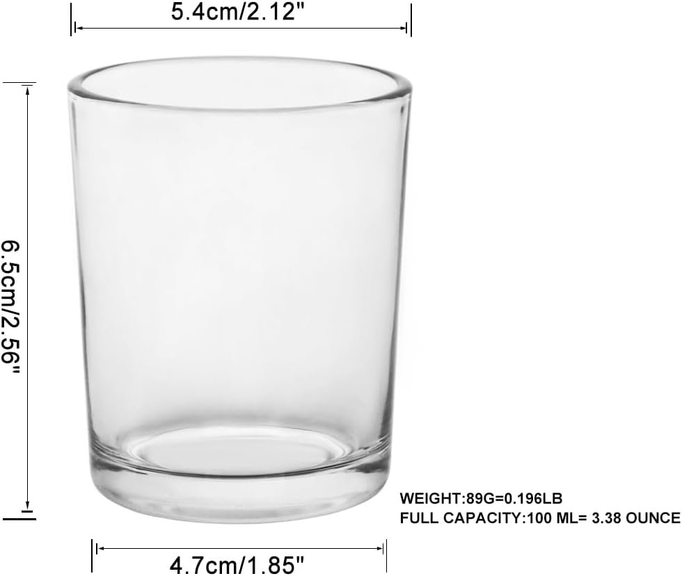 36-Piece Glass Votives Reusable Candle Holders