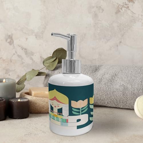 Ambesonne Amsterdam Soap Dispenser Toothbrush Holder Set 2 Pcs