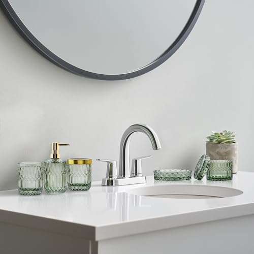 Stylish Glass Bathroom Set 5 Pcs for Home or Gift