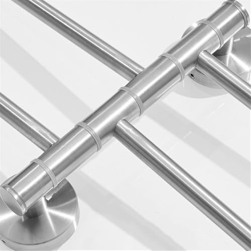 Sturdy Space-Saving Bathroom Towel Rack with 4 Towel Rods and Swivel Arms