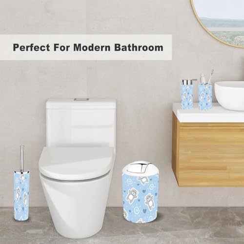 Bathroom Teddy Bear Heart Organizing Set