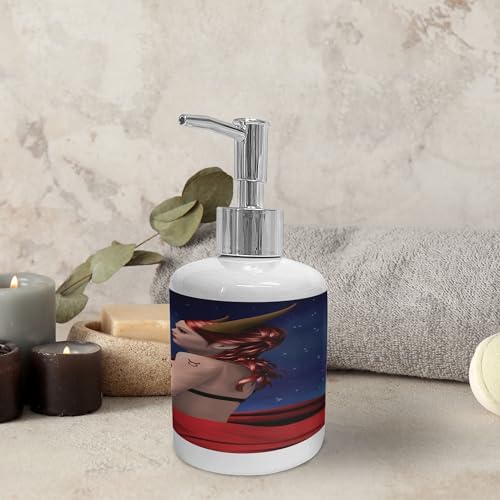 Ambesonne Taurus astrology soap dispenser toothbrush holder set