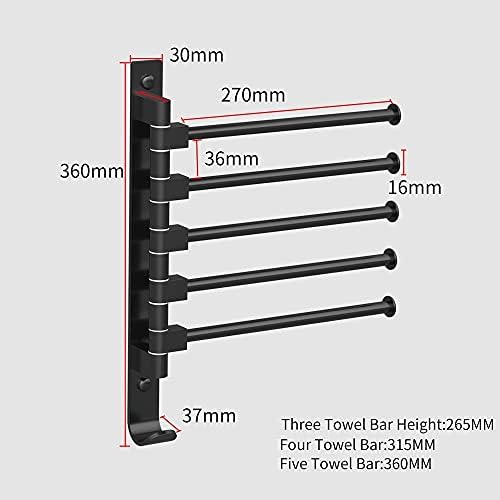Modern Black Towel Rail for Bathroom