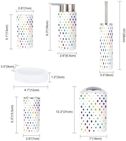 Pride Rainbow 6 Pcs Bathroom Accessories Set