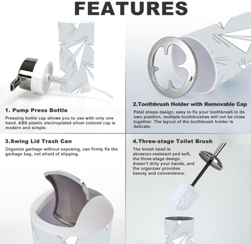 Bathroom Accessories Set Stylish 6-Piece Set for Enhancing Your Space