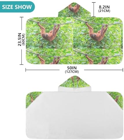 Dussdil Kids Beach Towels with Orangutan Pongo Design for Boys and Girls