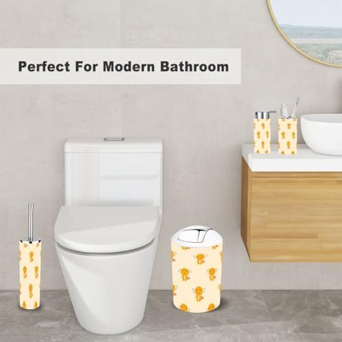 Bathroom Accessory Set 6 Piece XNGJEMVWXO Cute Axolotls Pattern