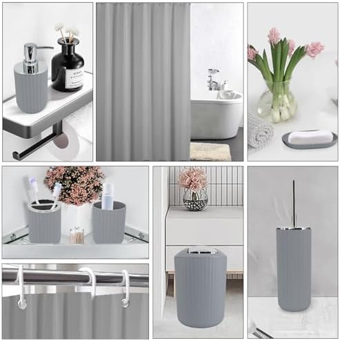 Grey Bathroom Accessories Set