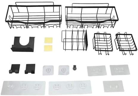Corner Shower Caddy with Adhesive Stickers for Bathroom