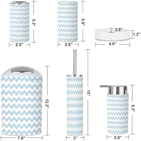 6-Piece Boho Bathroom Accessories Set