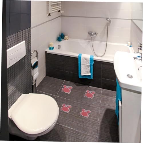 VOSAREA 8Pcs Cartoon Bathtub Stickers Self Adhesive Non Slip Decals