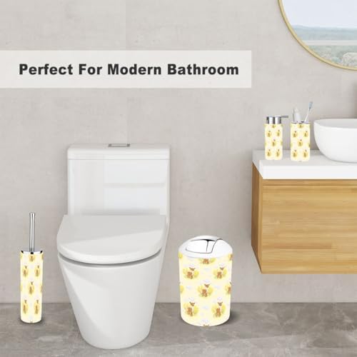 Colorful 6-Piece Bathroom Accessory Set