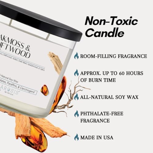 17 oz Oakmoss Driftwood Soy Candle
