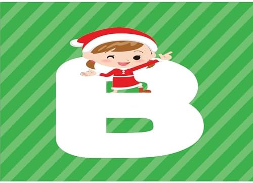 Ambesonne Christmas Alphabet Soap Dispenser and Toothbrush Holder Set