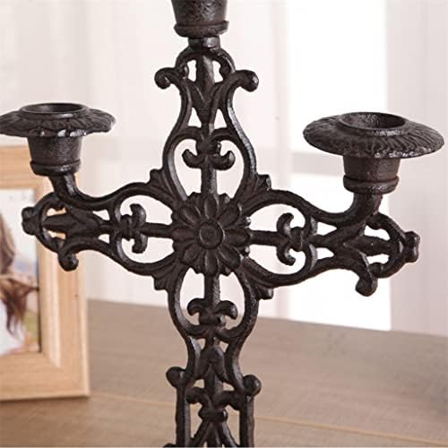 VejiA Cast Iron Candlestick Holder Vintage Design
